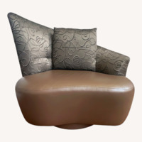 Custom Swivel Accent Chairs made with Leather