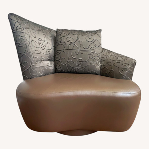 Used Custom Swivel Accent Chairs made with Leather for sale on AptDeco