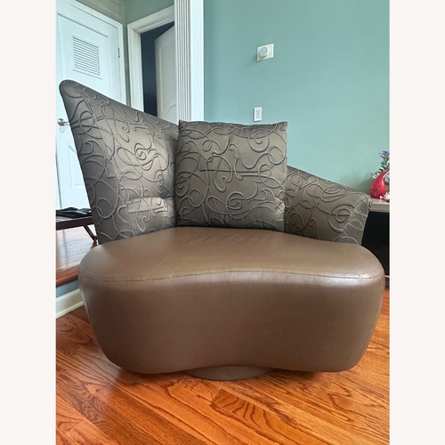 Used Custom Swivel Accent Chairs made with Leather for sale on AptDeco