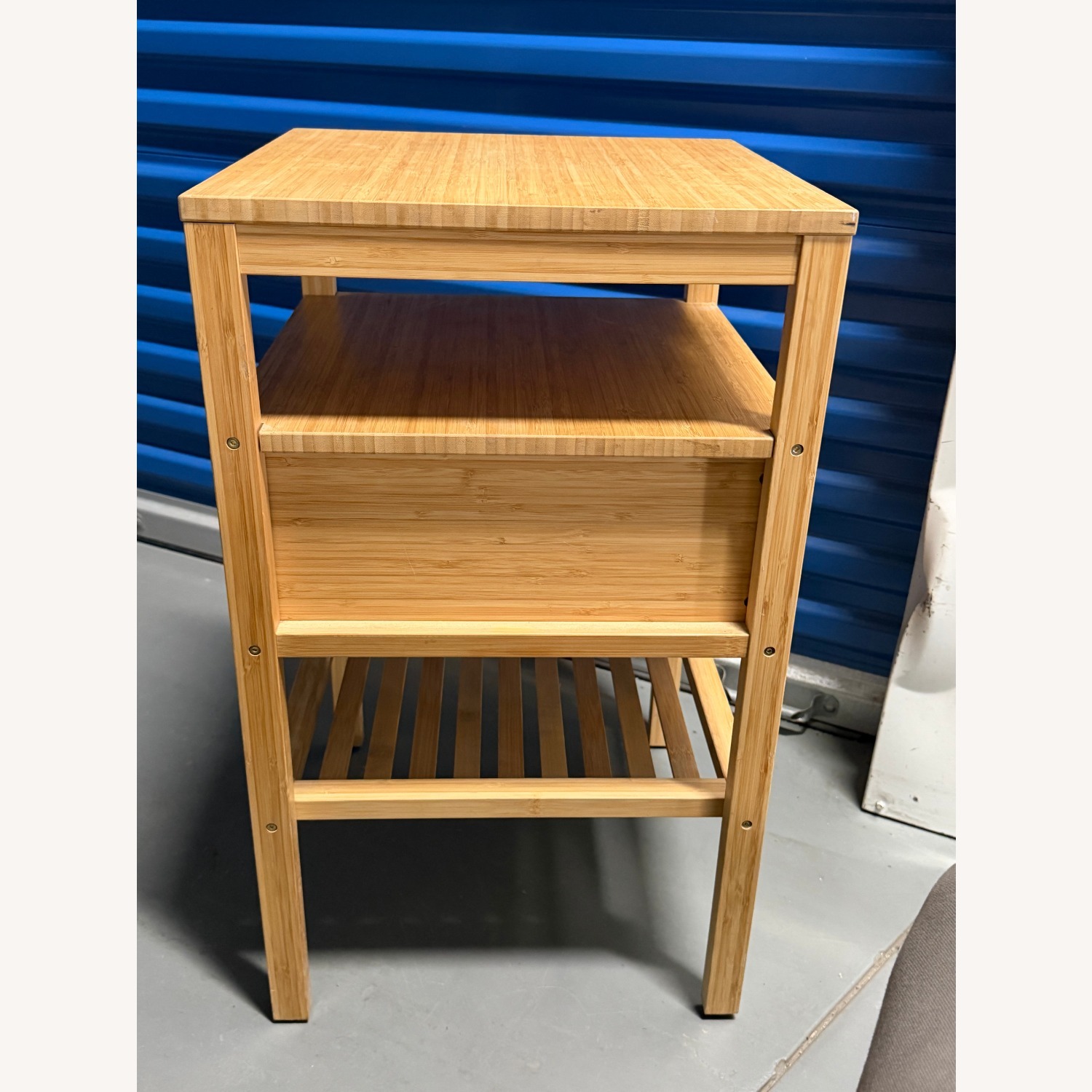 IKEA Nordkisa Natural Bamboo Nightstand - image-3