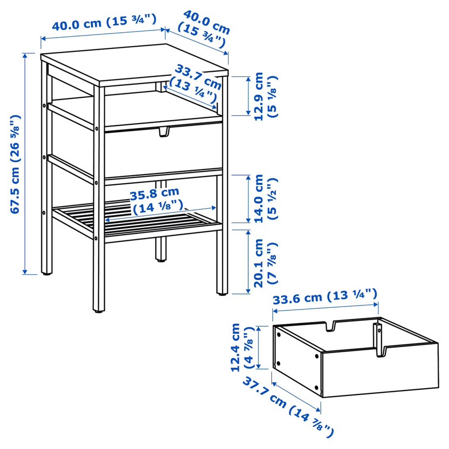 IKEA Nordkisa Natural Bamboo Nightstand - image-5