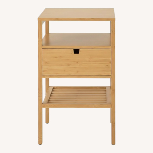 Used IKEA Nordkisa Natural Bamboo Nightstand for sale on AptDeco