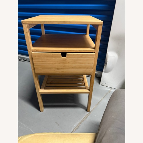 Used IKEA Nordkisa Natural Bamboo Nightstand for sale on AptDeco
