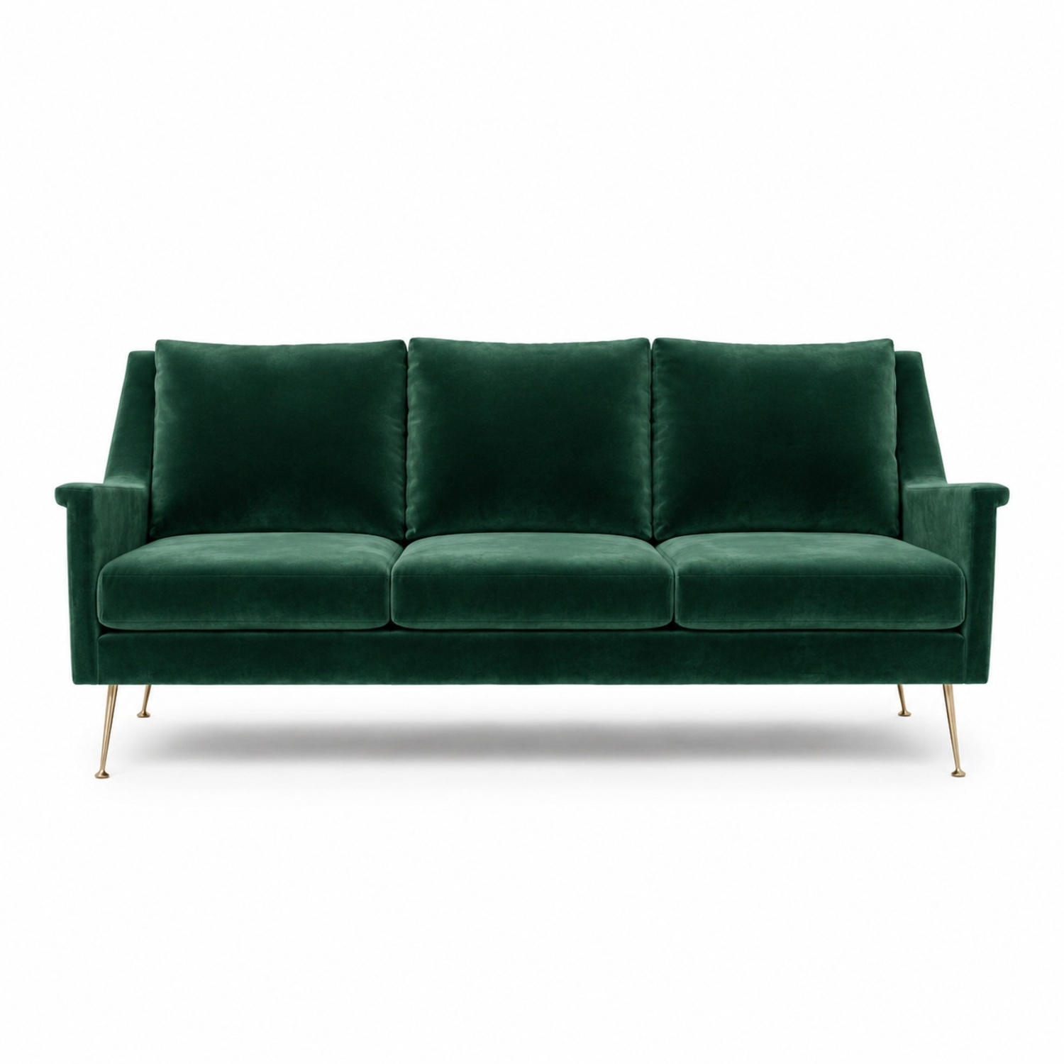 West Elm Carlo Green Fabric 3+ Seater Sofa - image-5