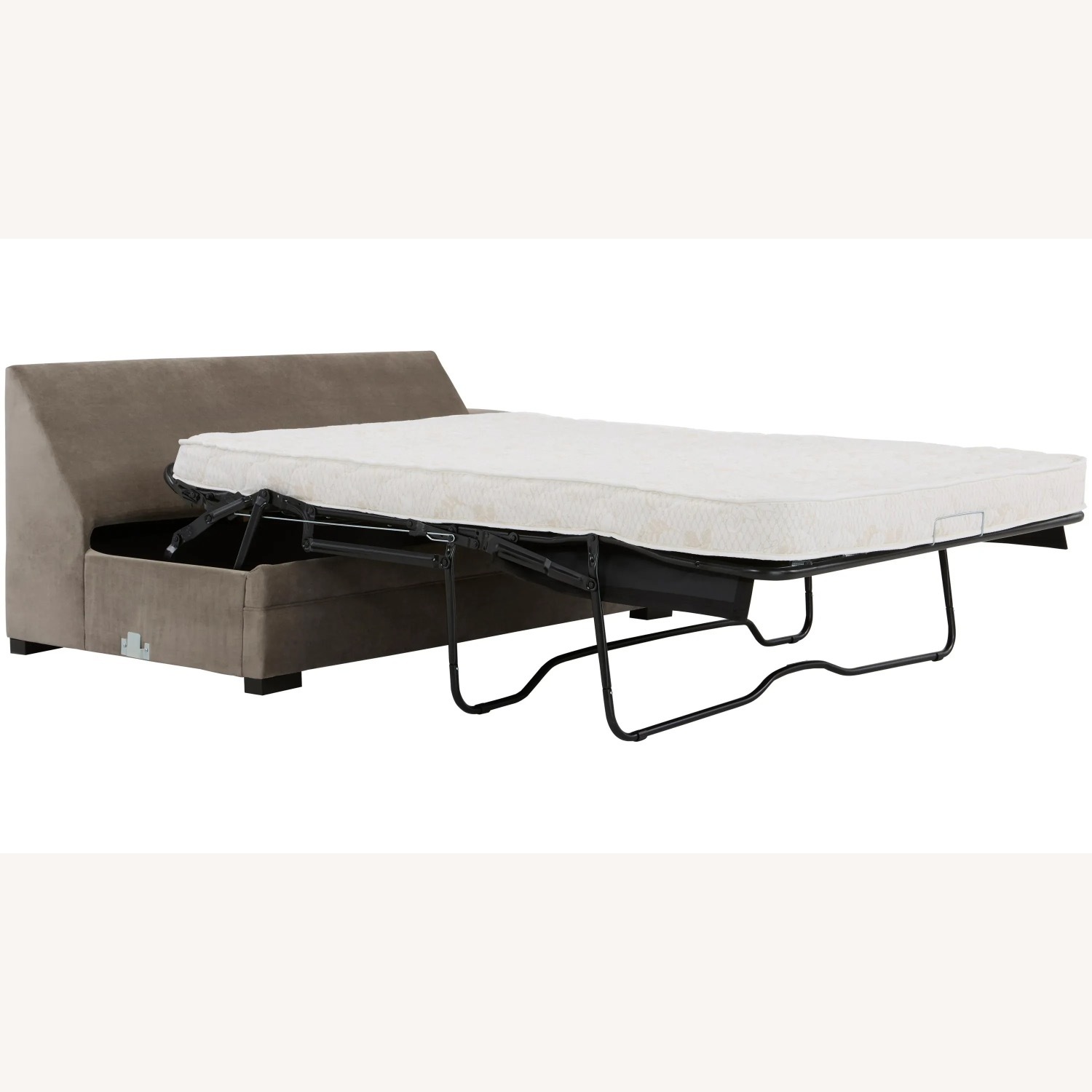 Raymour & Flanigan Artemis II Light Gray Suede Sleeper Sofa - image-2