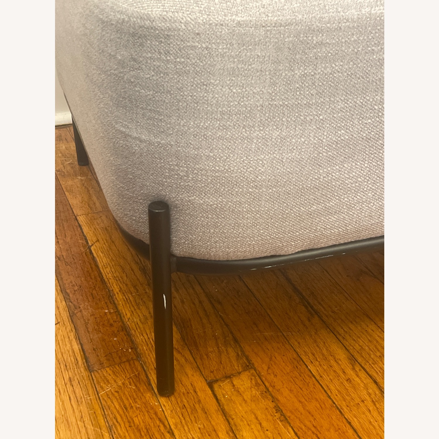 Light Gray Fabric Loveseat - image-4