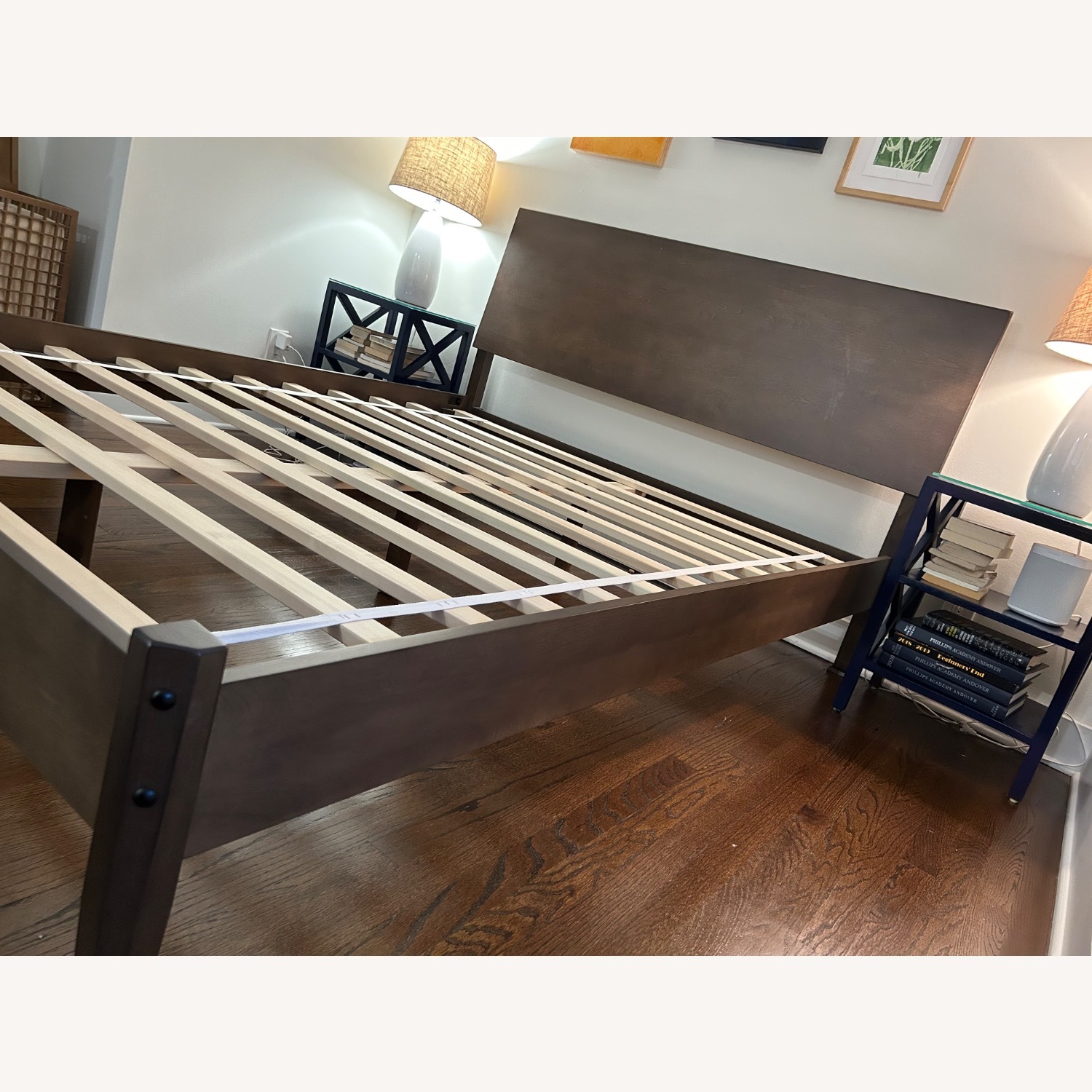 Pottery Barn Teen Quinn Dark Brown Wood Queen Bed - image-2