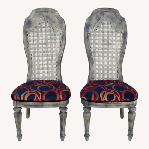 Used Wood/Rattan Dining Chairs in Tapestry for sale on AptDeco