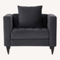 Living Spaces Tate Black Chair and a Half
