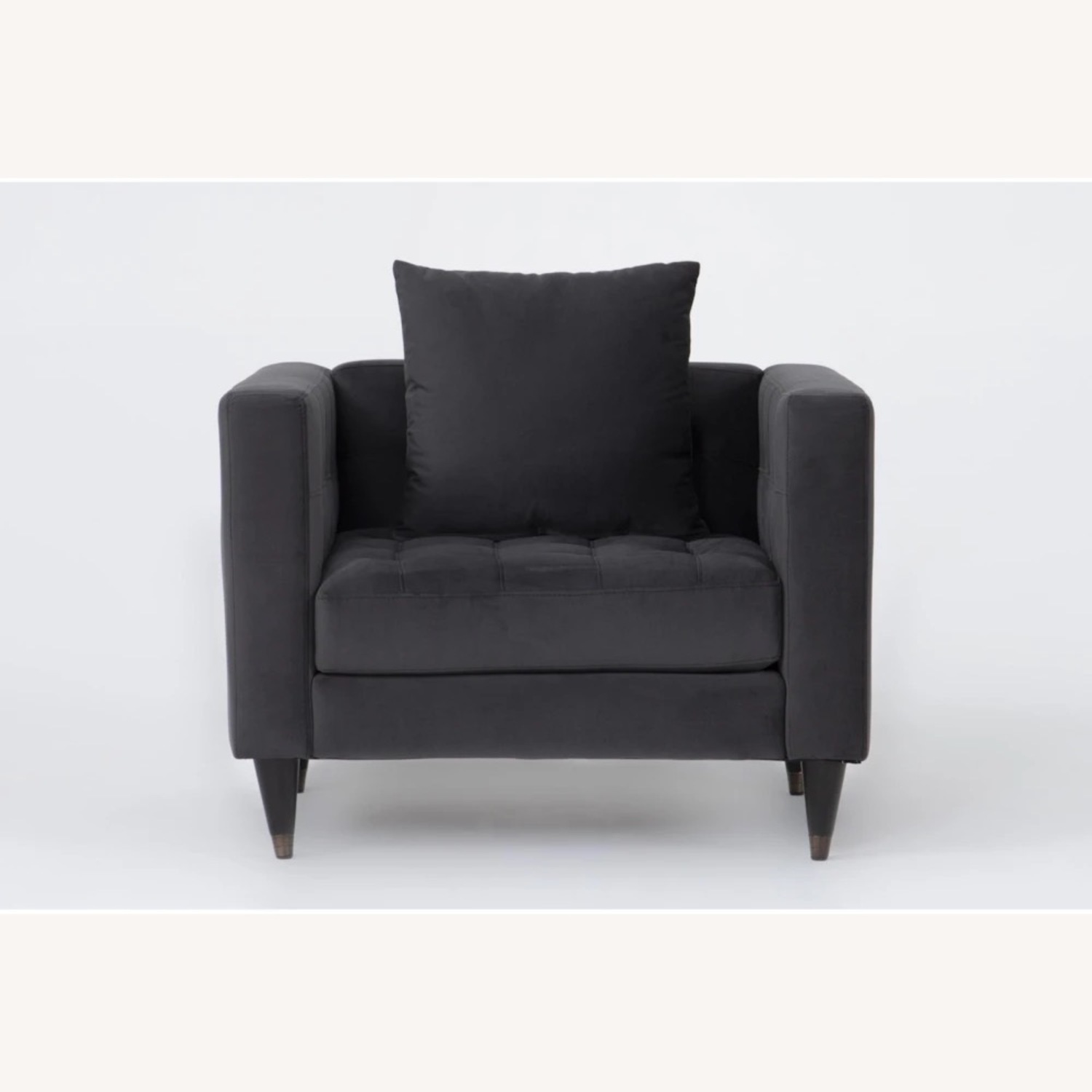 Living Spaces Tate Black Chair and a Half - image-4