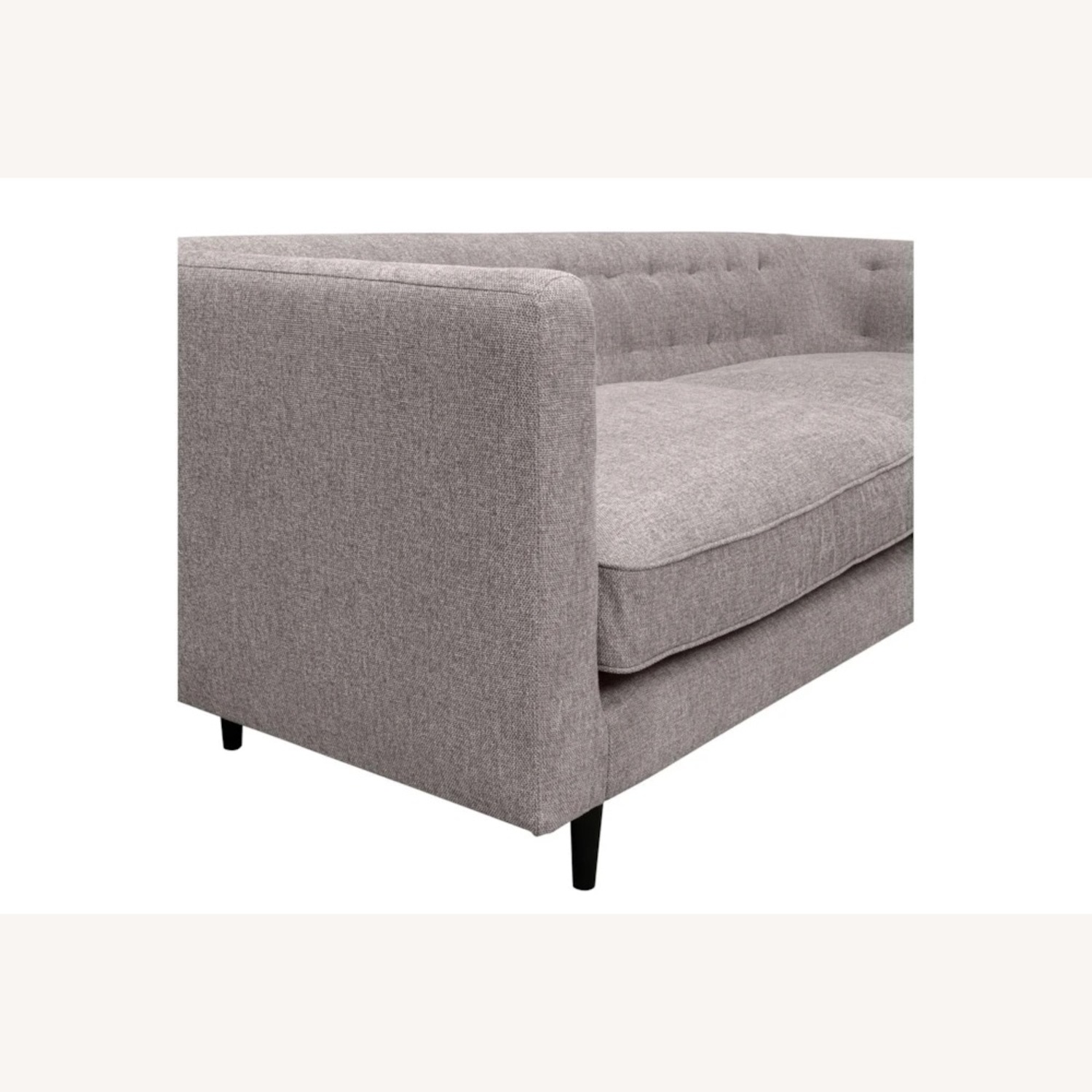 Living Spaces Light Gray Loveseat - image-7