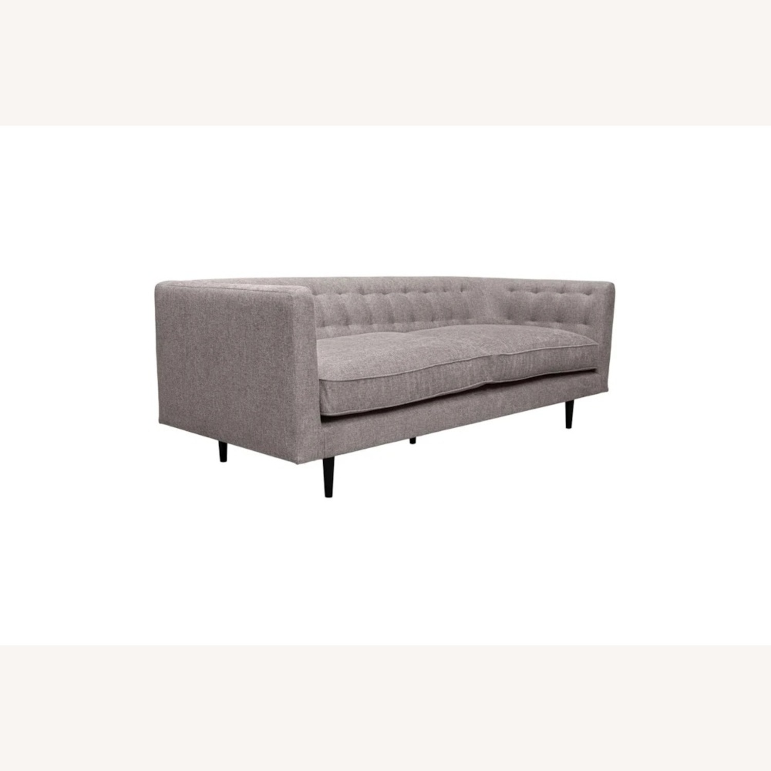 Living Spaces Light Gray Loveseat - image-3