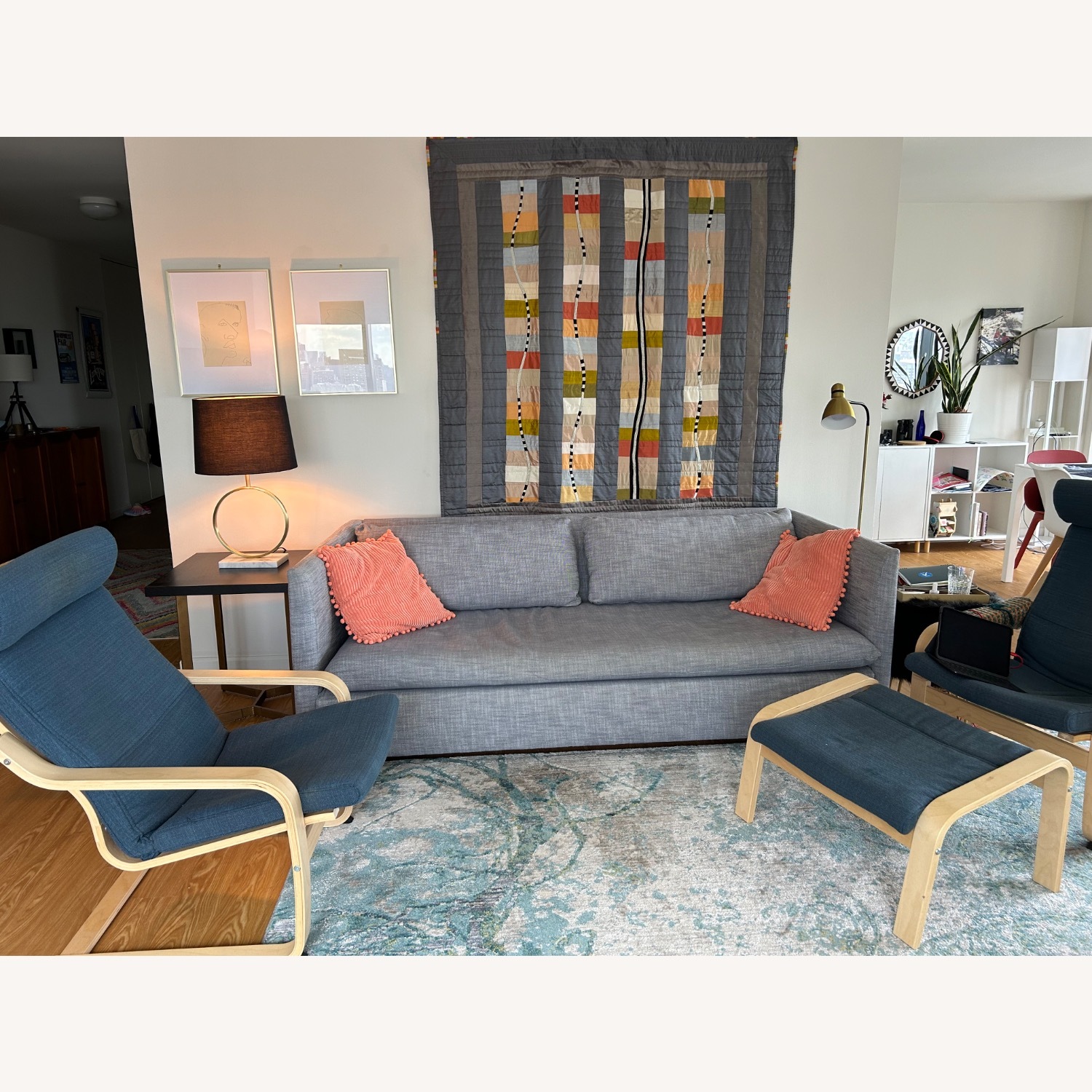 West Elm Dove Gray Sleeper Sofa - image-2