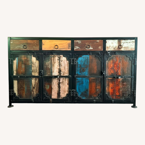Used Reclaimed Wood and Metal Sideboard for sale on AptDeco