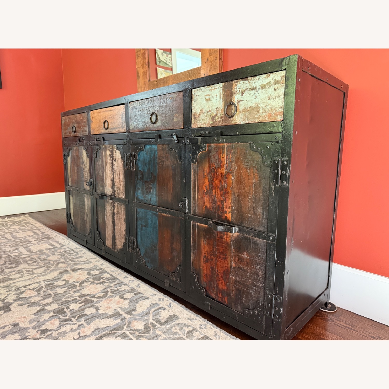 Reclaimed Wood and Metal Sideboard - image-1