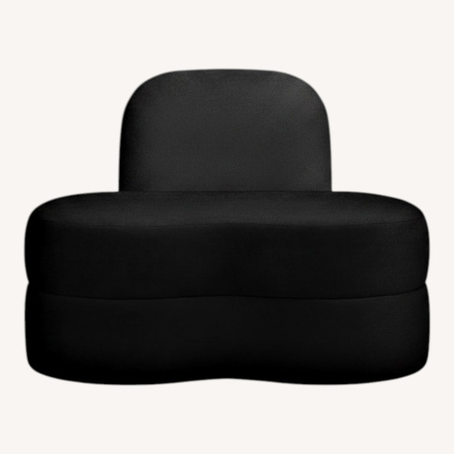 Used Meridian Mitzy Black Velvet Accent Chair for sale on AptDeco