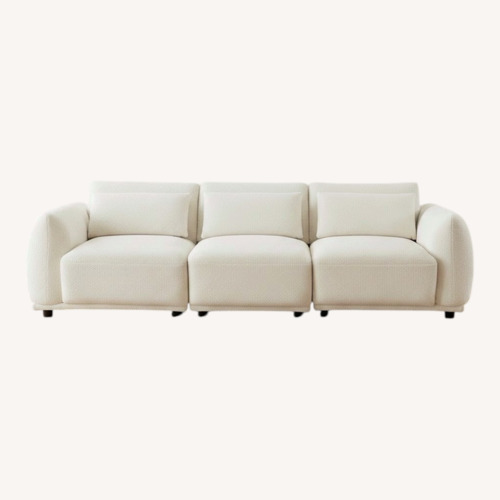 Used Wayfair White Fabric 3+ Seater Sofa for sale on AptDeco