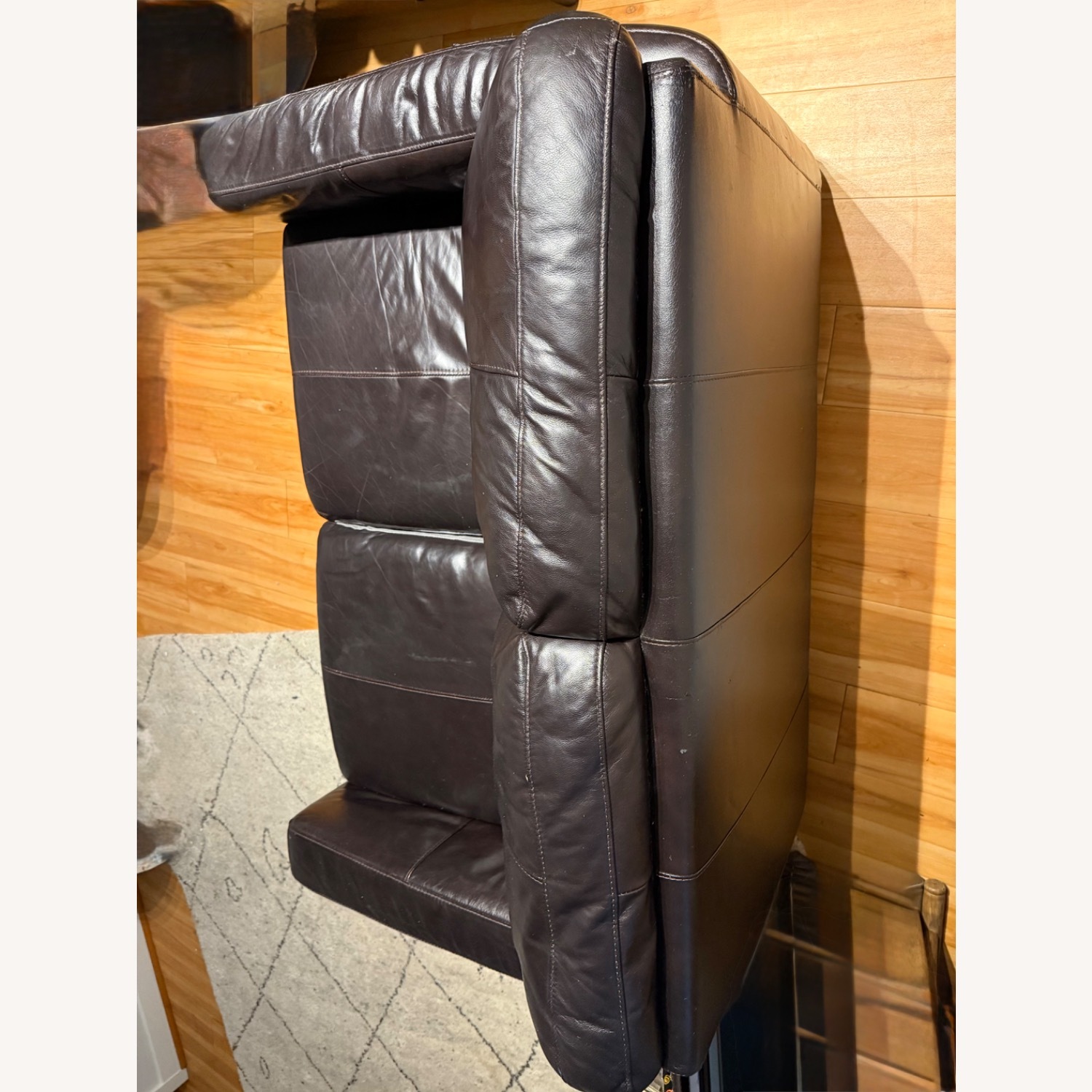 Raymour & Flanigan Dark Brown Loveseat - image-1