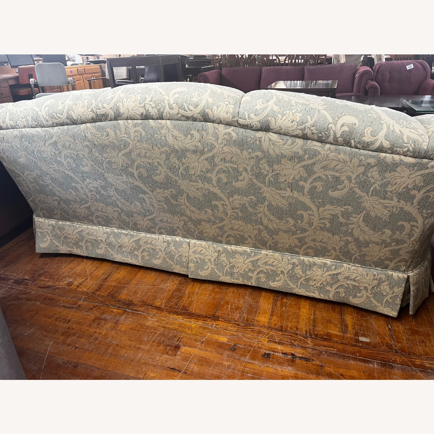 Vintage/Antique Paisley Green 3+ Seater Sofa - image-8