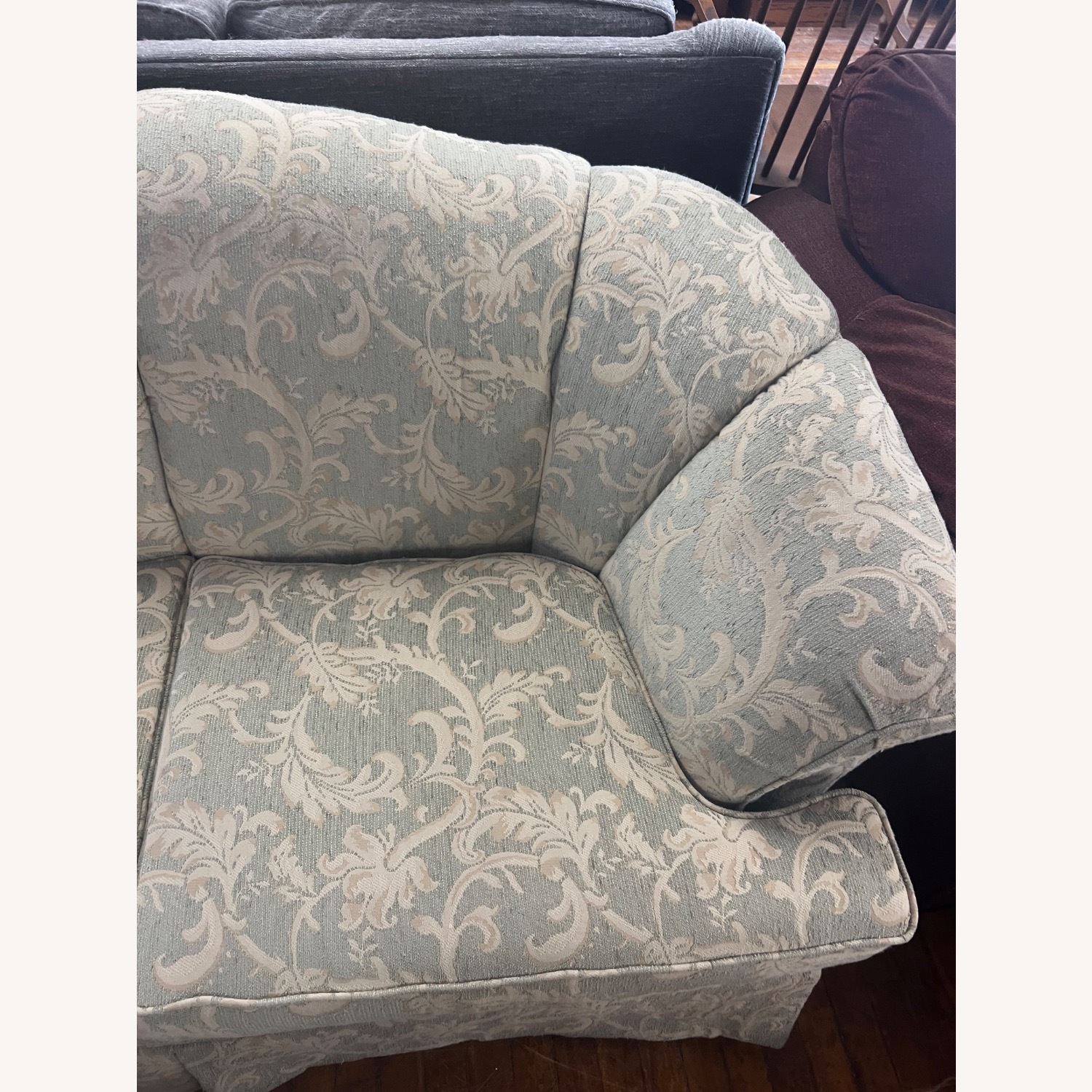 Vintage/Antique Paisley Green 3+ Seater Sofa - image-7