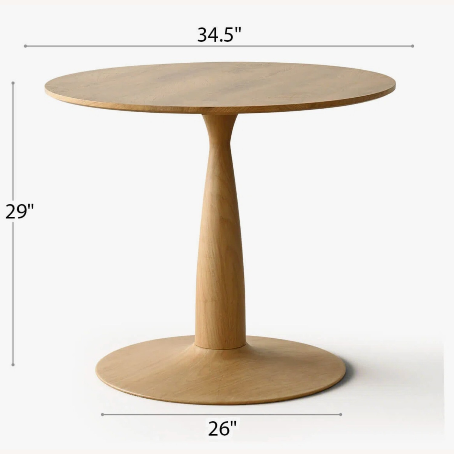 Wayfair 34.5" Round Dining Table W 4 Grey Chairs - image-3