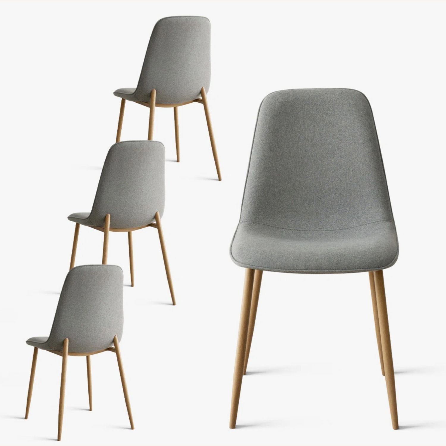Wayfair 34.5" Round Dining Table W 4 Grey Chairs - image-6