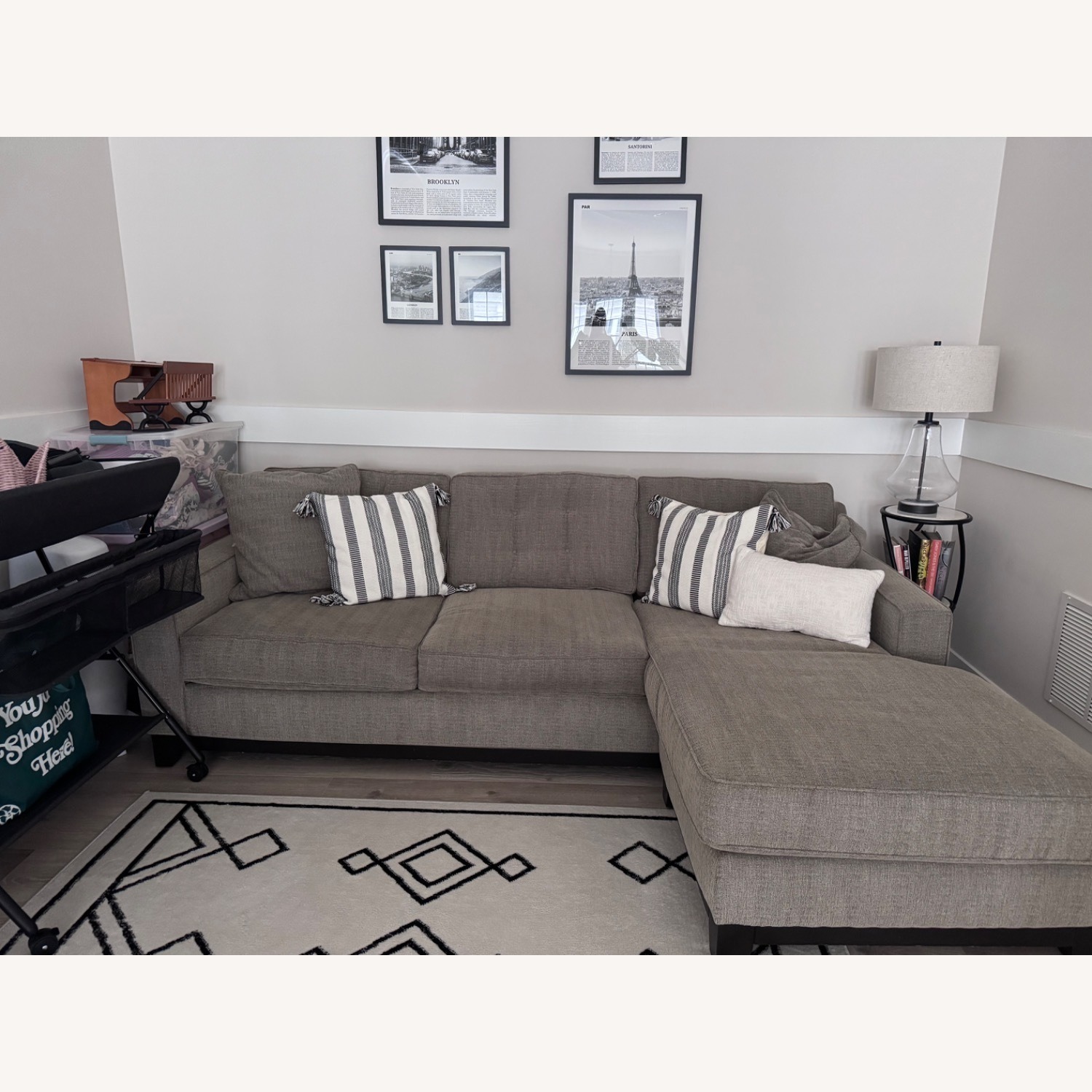 Macy's Light Brown Fabric Sleeper Sofa - image-2