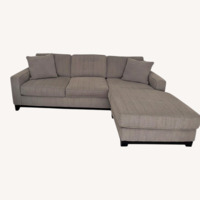 Macy's Light Brown Fabric Sleeper Sofa
