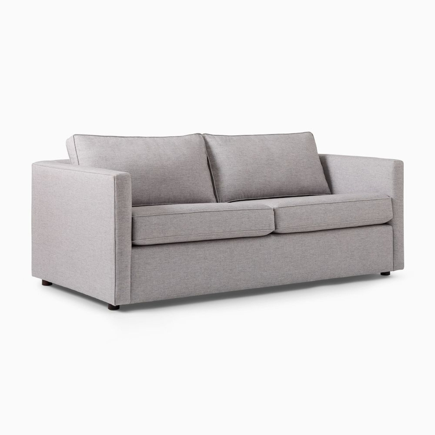 West Elm Harris Light Gray Velvet Sleeper Sofa - image-1