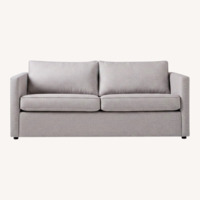 West Elm Harris Light Gray Velvet Sleeper Sofa