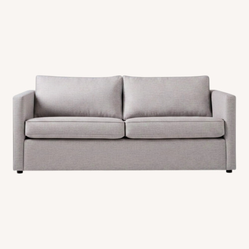 Used West Elm Harris Light Gray Velvet Sleeper Sofa for sale on AptDeco