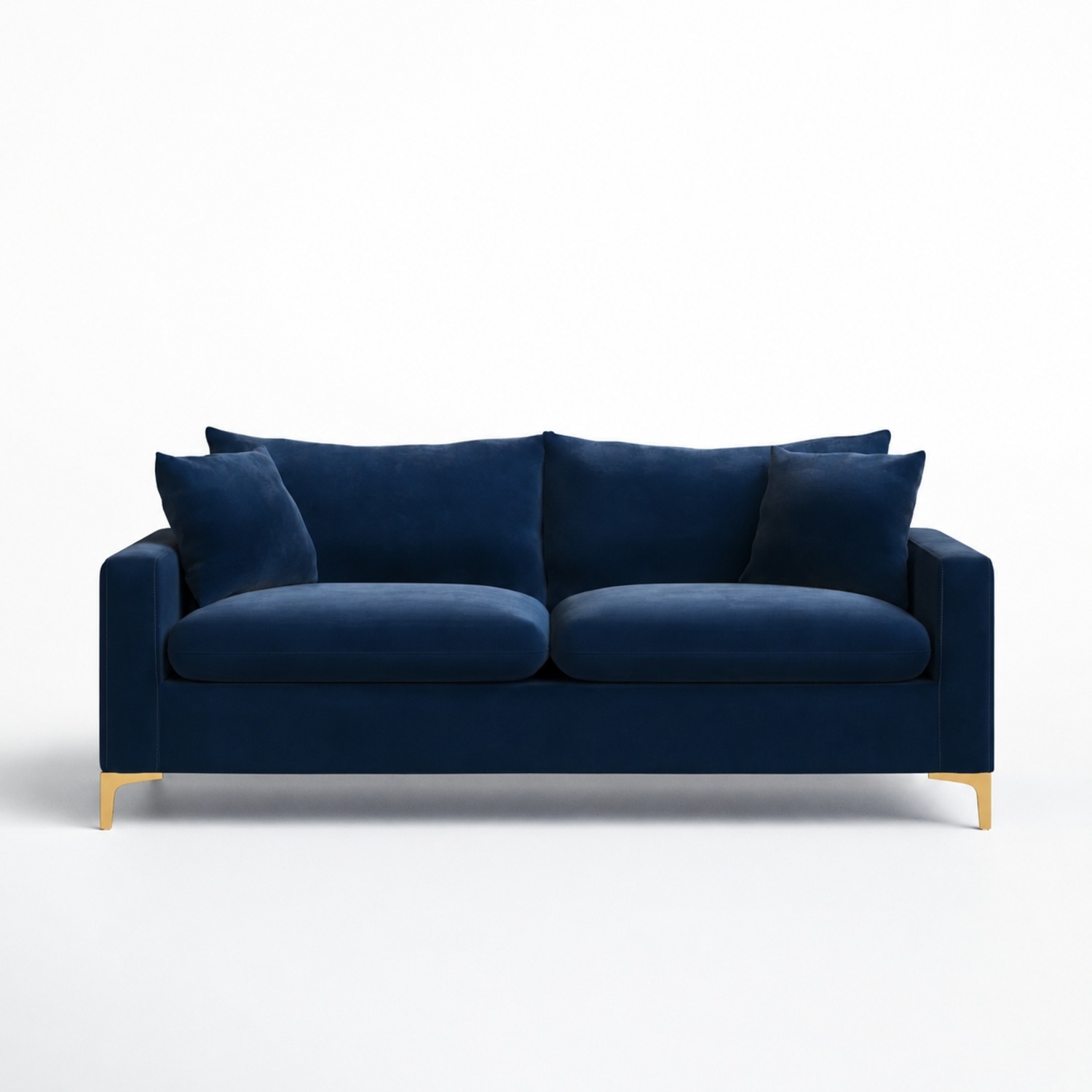 Wayfair Blue Velvet 2 Seater Sofa  - image-4