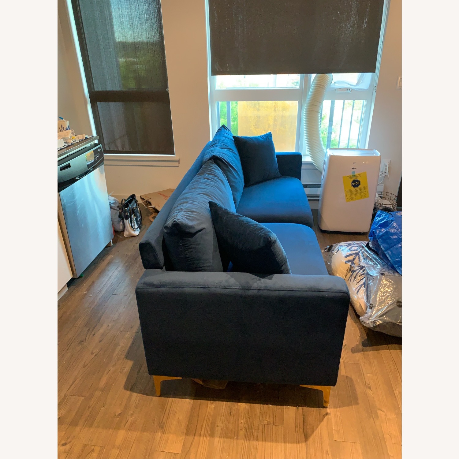Wayfair Blue Velvet 2 Seater Sofa  - image-3