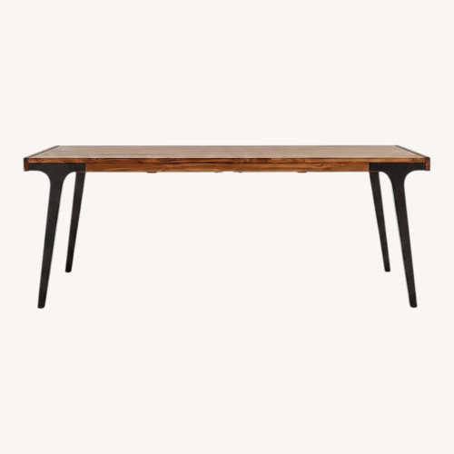 Used Crate & Barrel Lakin Natural Wood Dining Table for sale on AptDeco