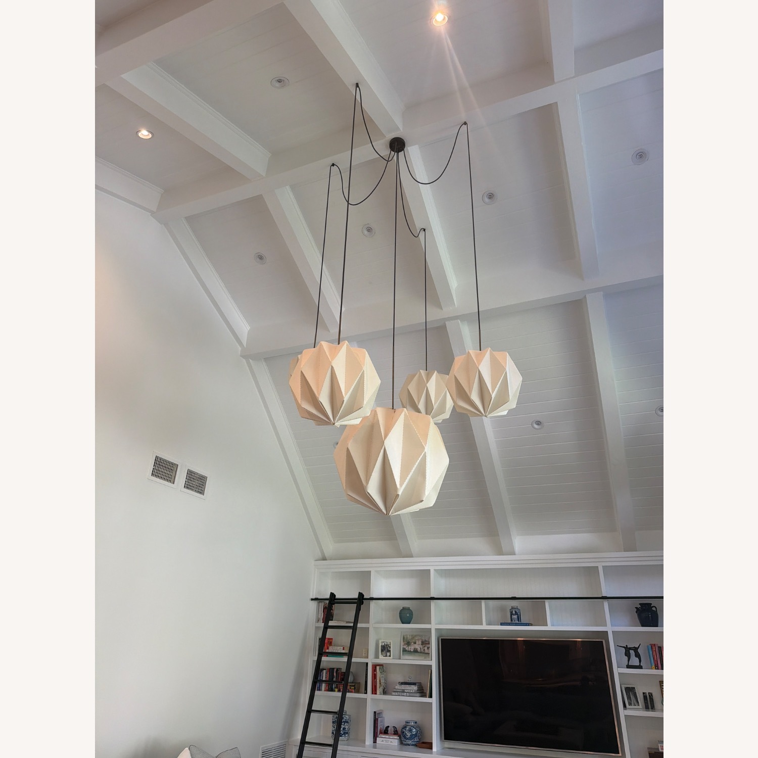 Custom Lantern Double Height Ceiling Chandelier  - image-2