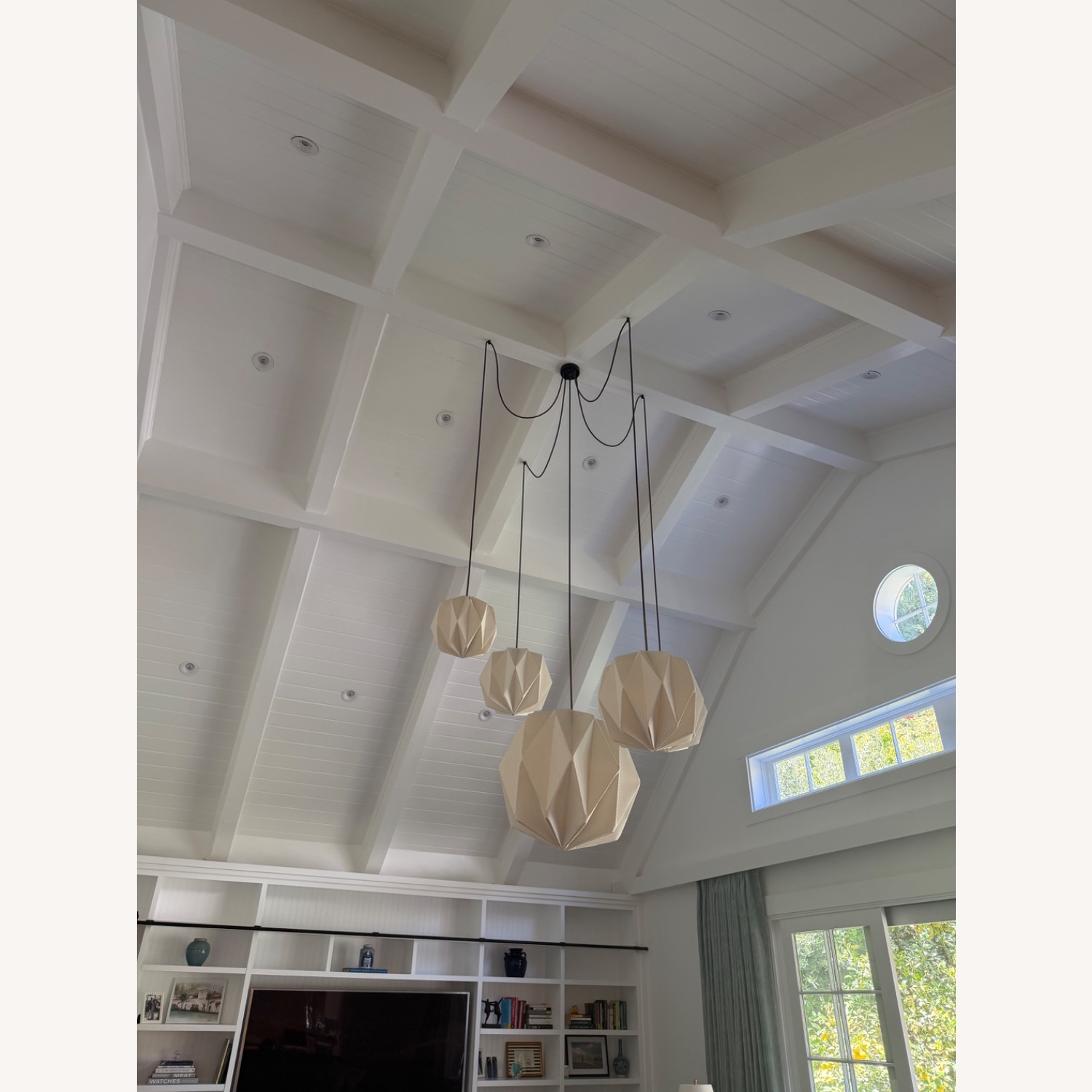 Custom Lantern Double Height Ceiling Chandelier  - image-1