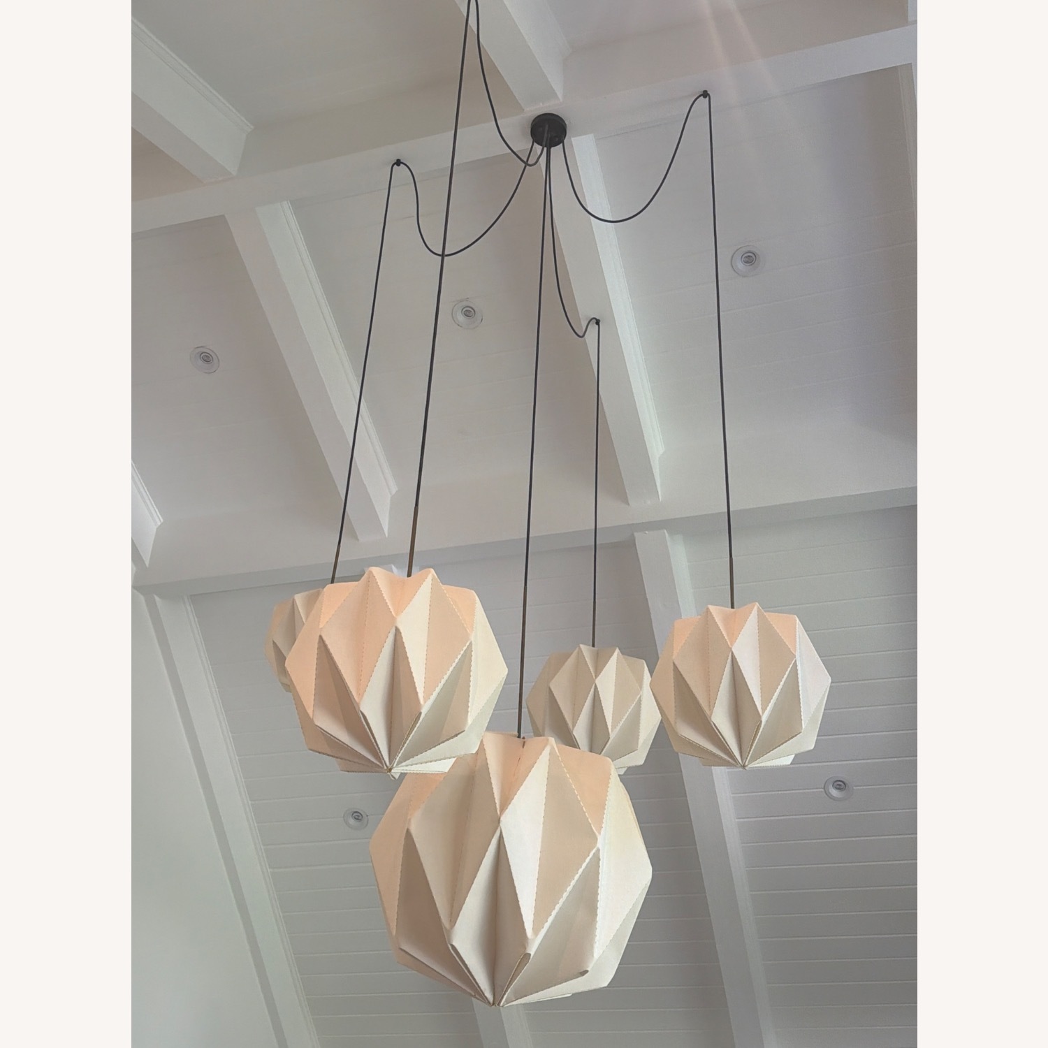 Custom Lantern Double Height Ceiling Chandelier  - image-3