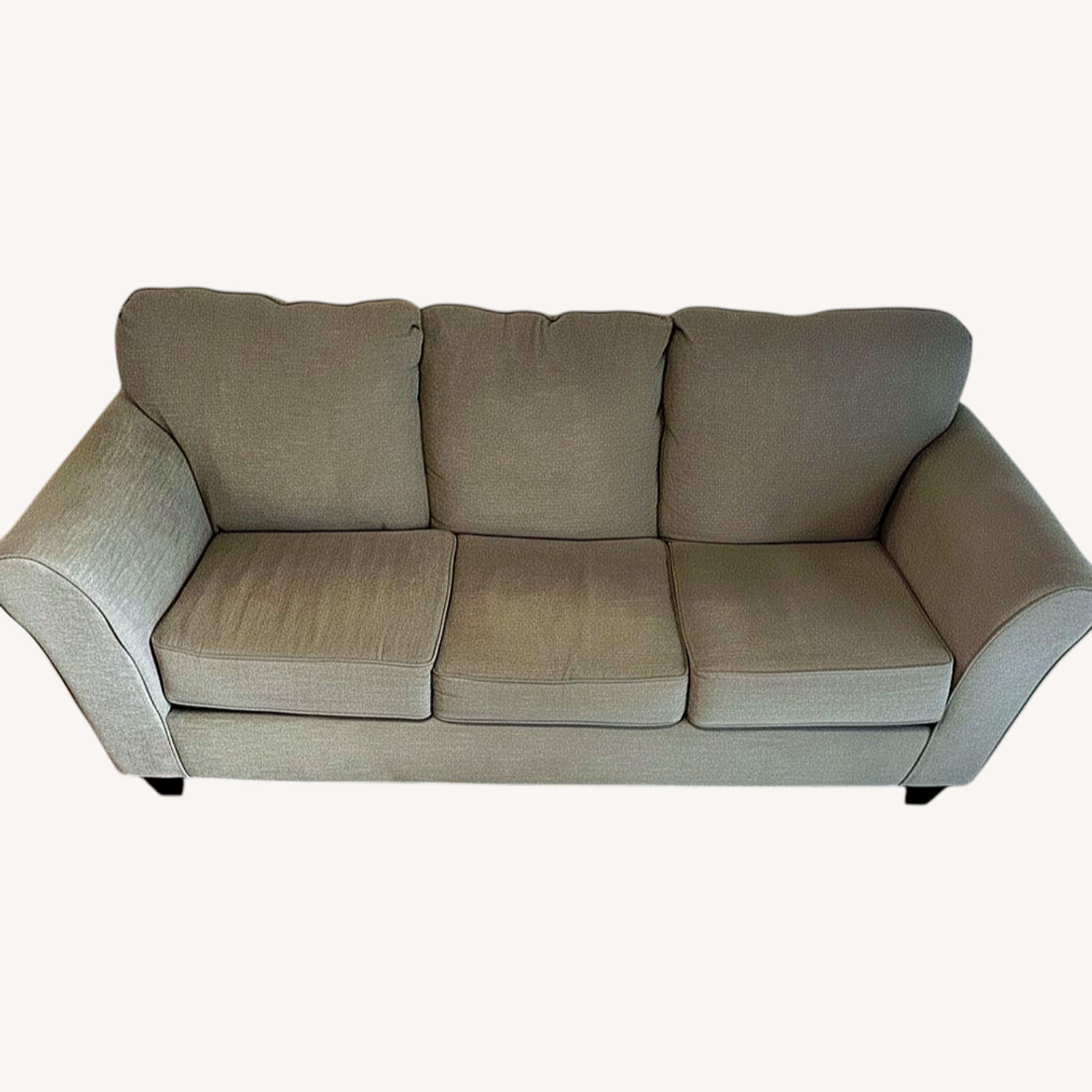 Light Gray Microsuede 3+ Seater Sofa - image-0