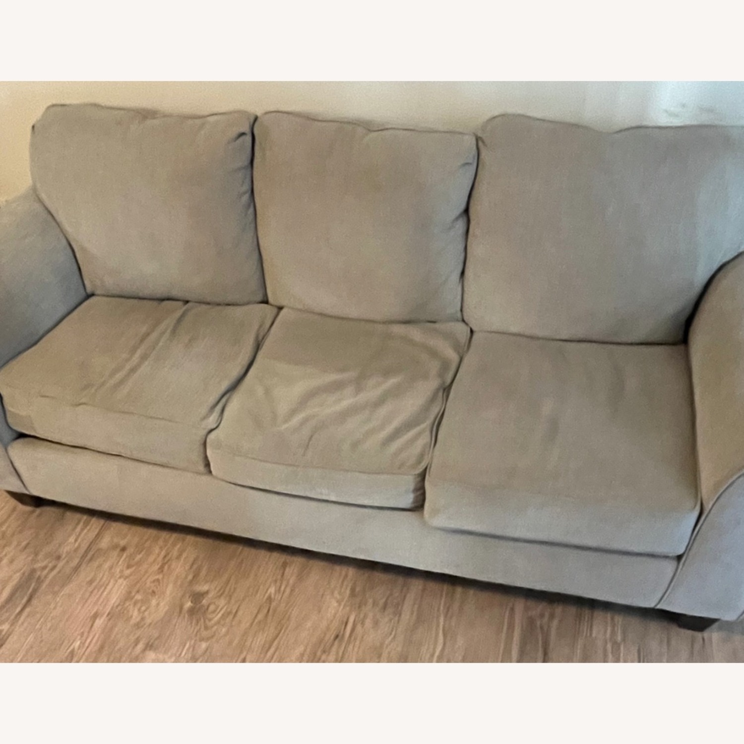 Light Gray Microsuede 3+ Seater Sofa - image-2