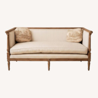 Light Gray Fabric 2 Seater Sofa