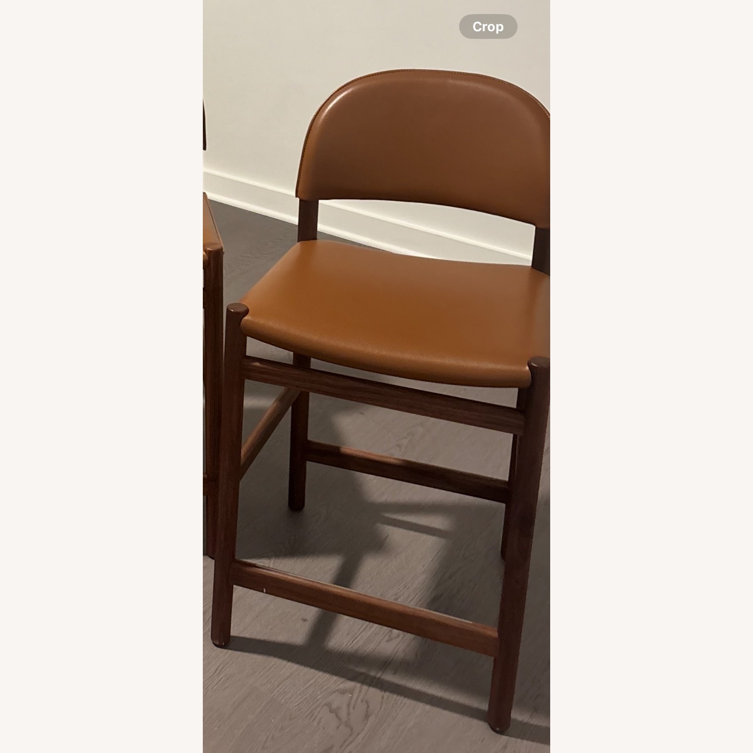 Design Within Reach Dark Brown Leather Stools - image-3
