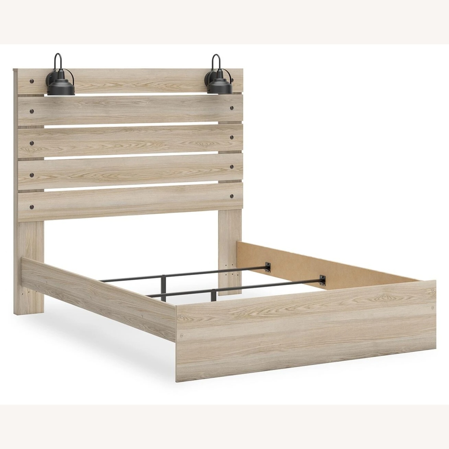 Ashley Furniture Modern Light Oak Queen Bed - image-6