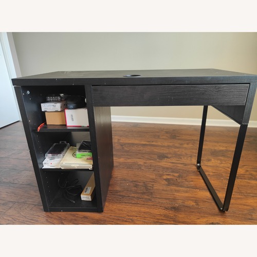Used IKEA MICKE Desk (Black-Brown)  for sale on AptDeco