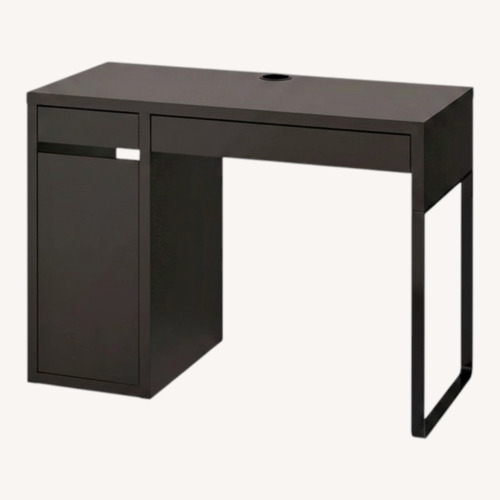 Used IKEA MICKE Desk (Black-Brown) for sale on AptDeco
