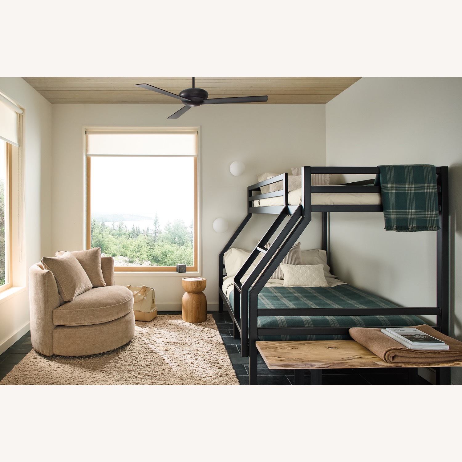 Room & Board Twin Over Full Bunk Bed Gold  - image-5