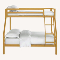 Room & Board Twin Over Full Bunk Bed Gold 
