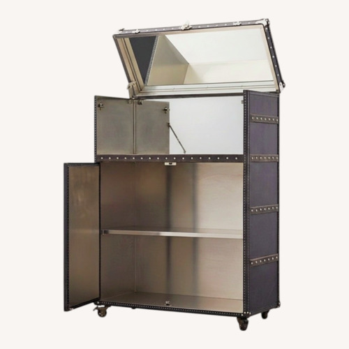 Used Restoration Hardware Mayfair Bar Cart - Old Saddle Black for sale on AptDeco