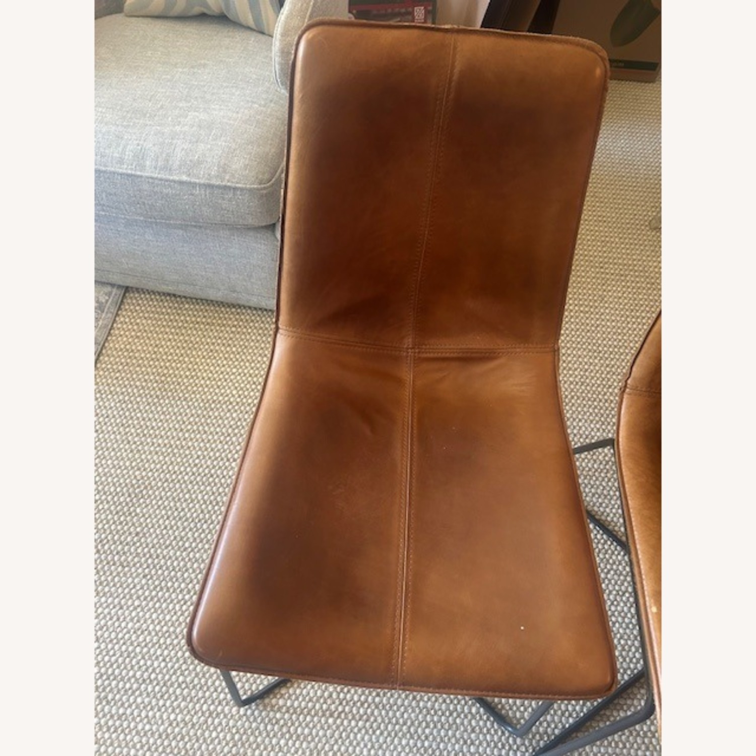 West Elm Slope Leather Dining Chairs  - image-2