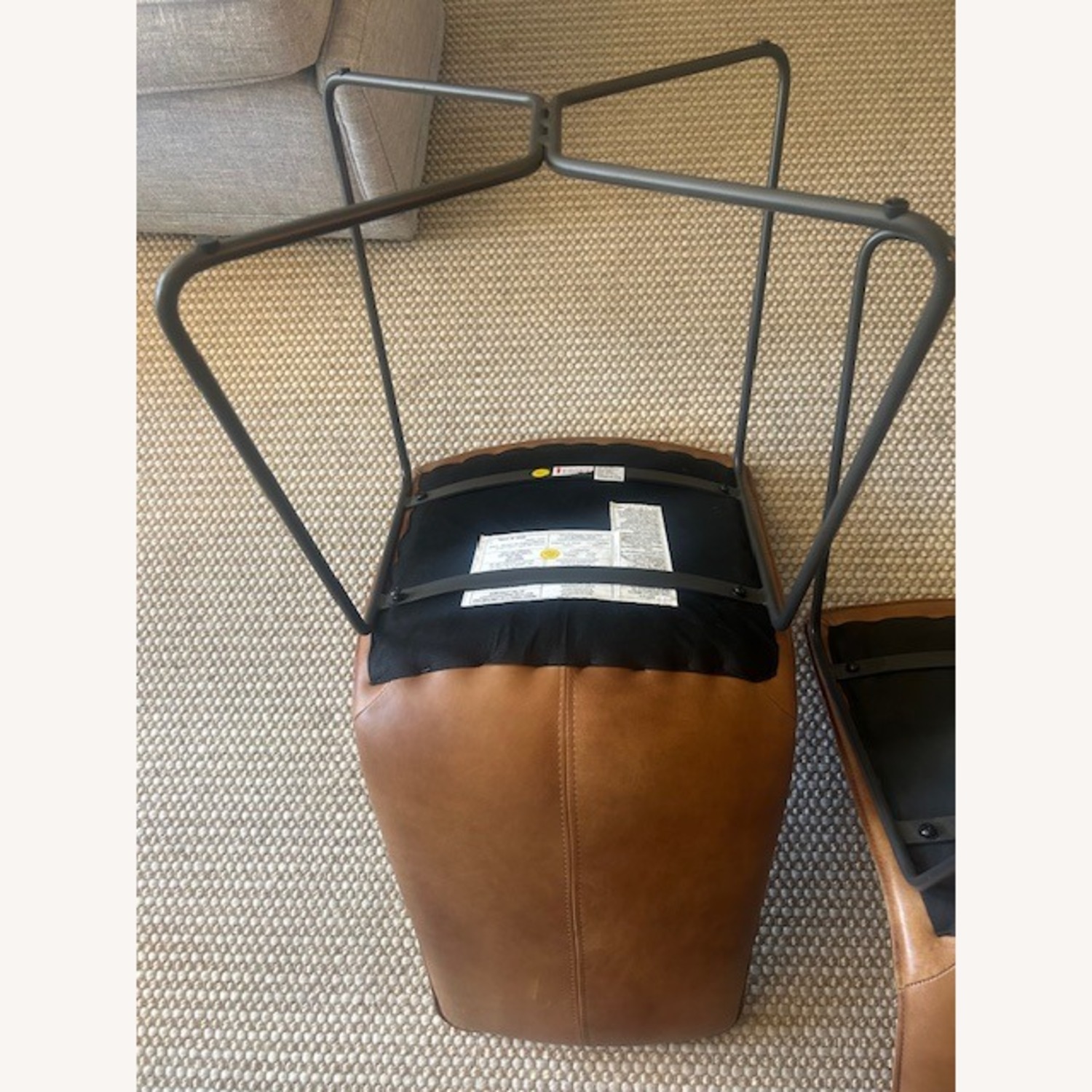 West Elm Slope Leather Dining Chairs  - image-4