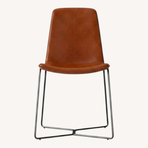 Used West Elm Slope Leather Dining Chairs  for sale on AptDeco